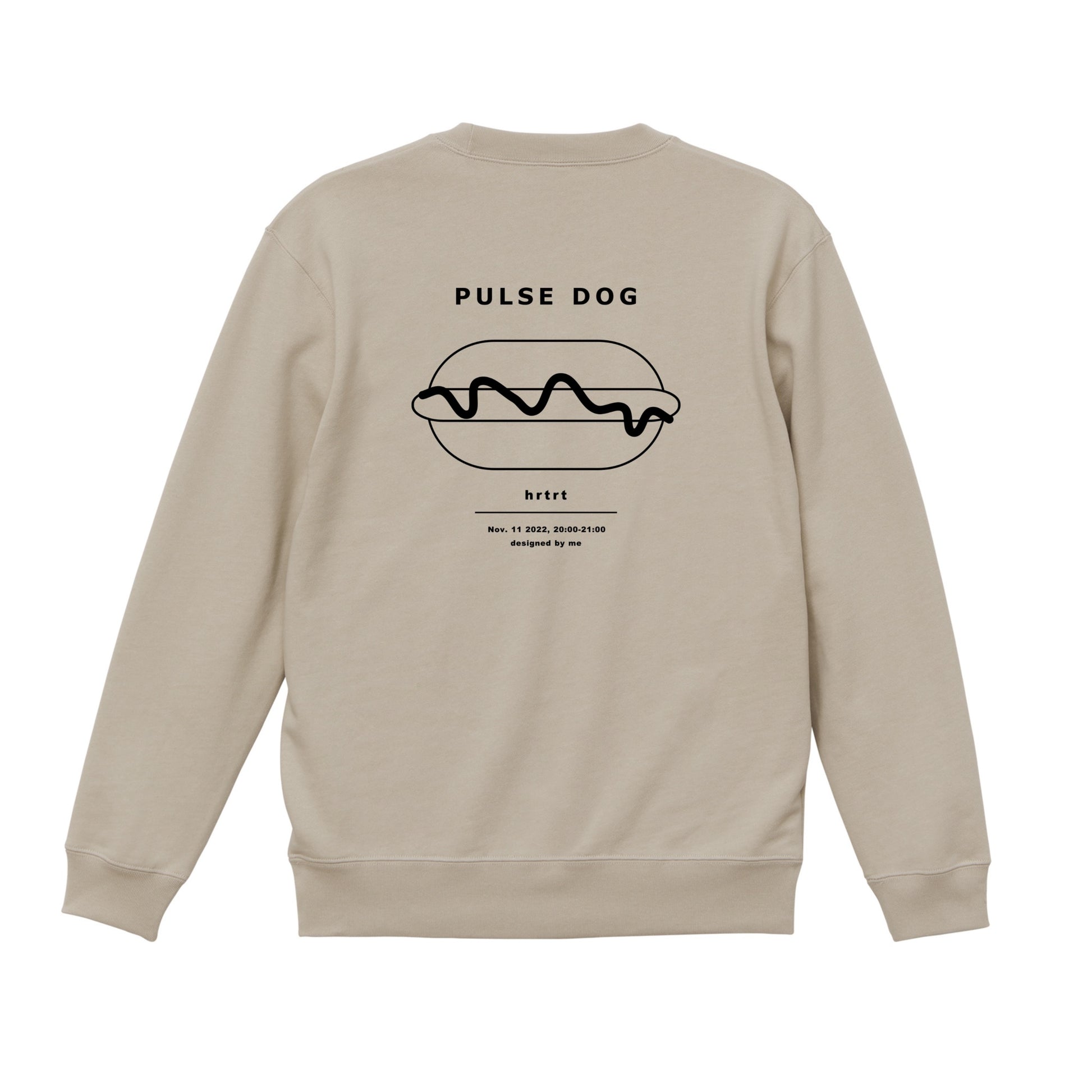 PULSE DOG sweat sand beige back