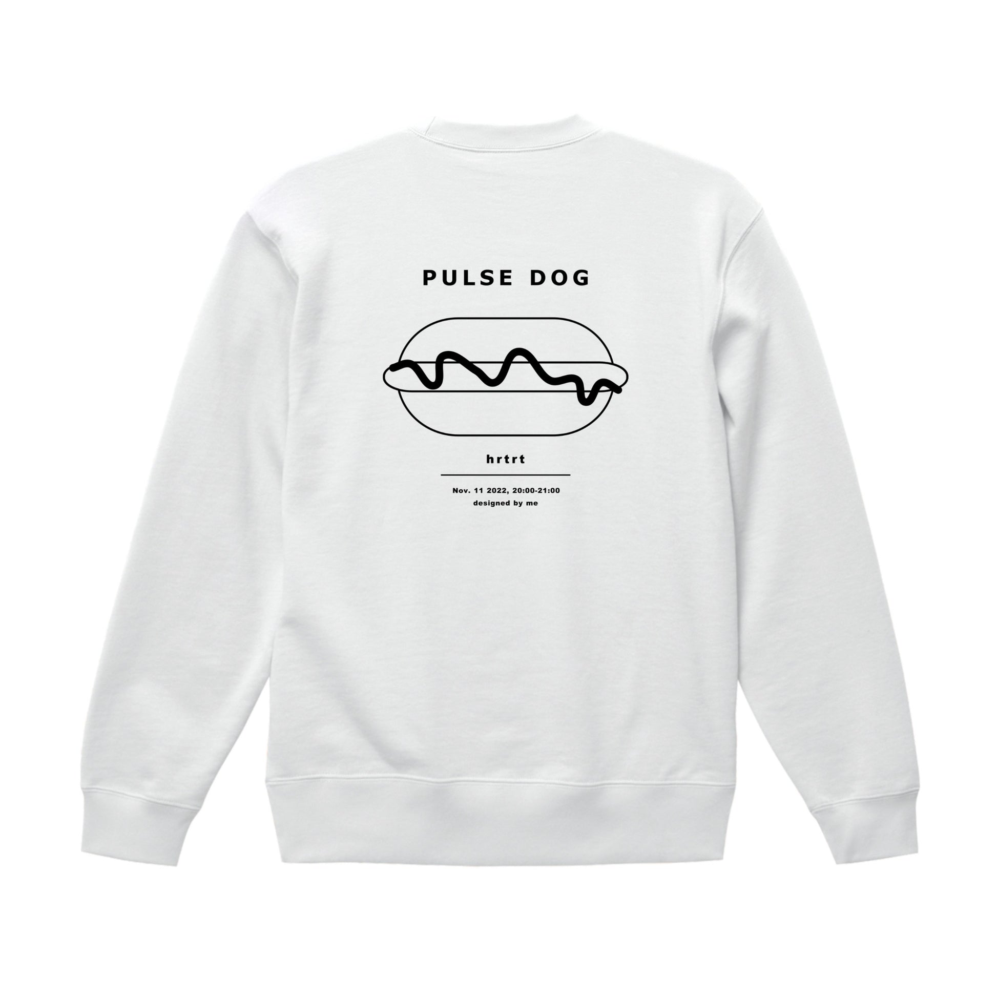 PULSE DOG sweat white back